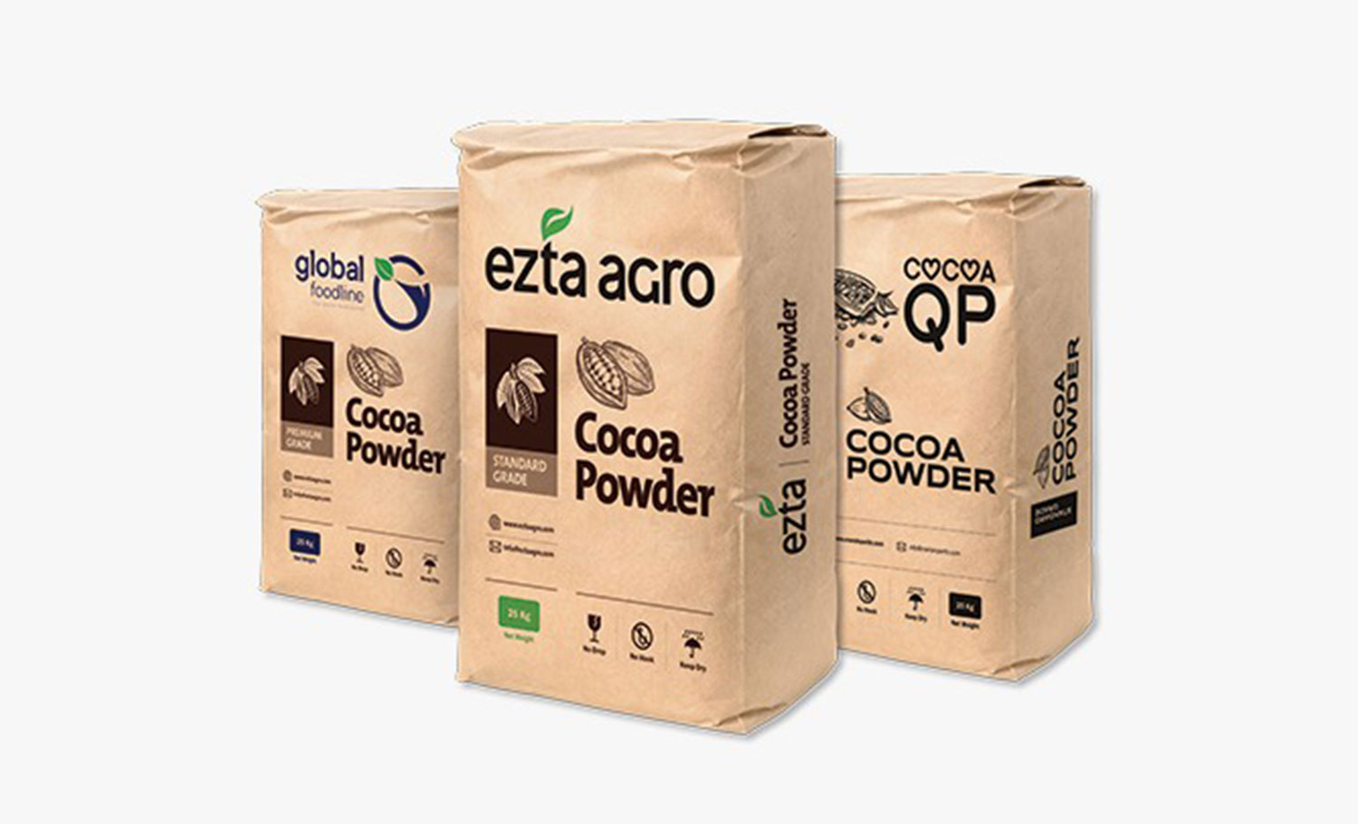 Ezta Agro & Global Foodline & Cocoa QP Karton Ambalaj Tasarımı | Karton Kutu Ambalaj Tasarımları