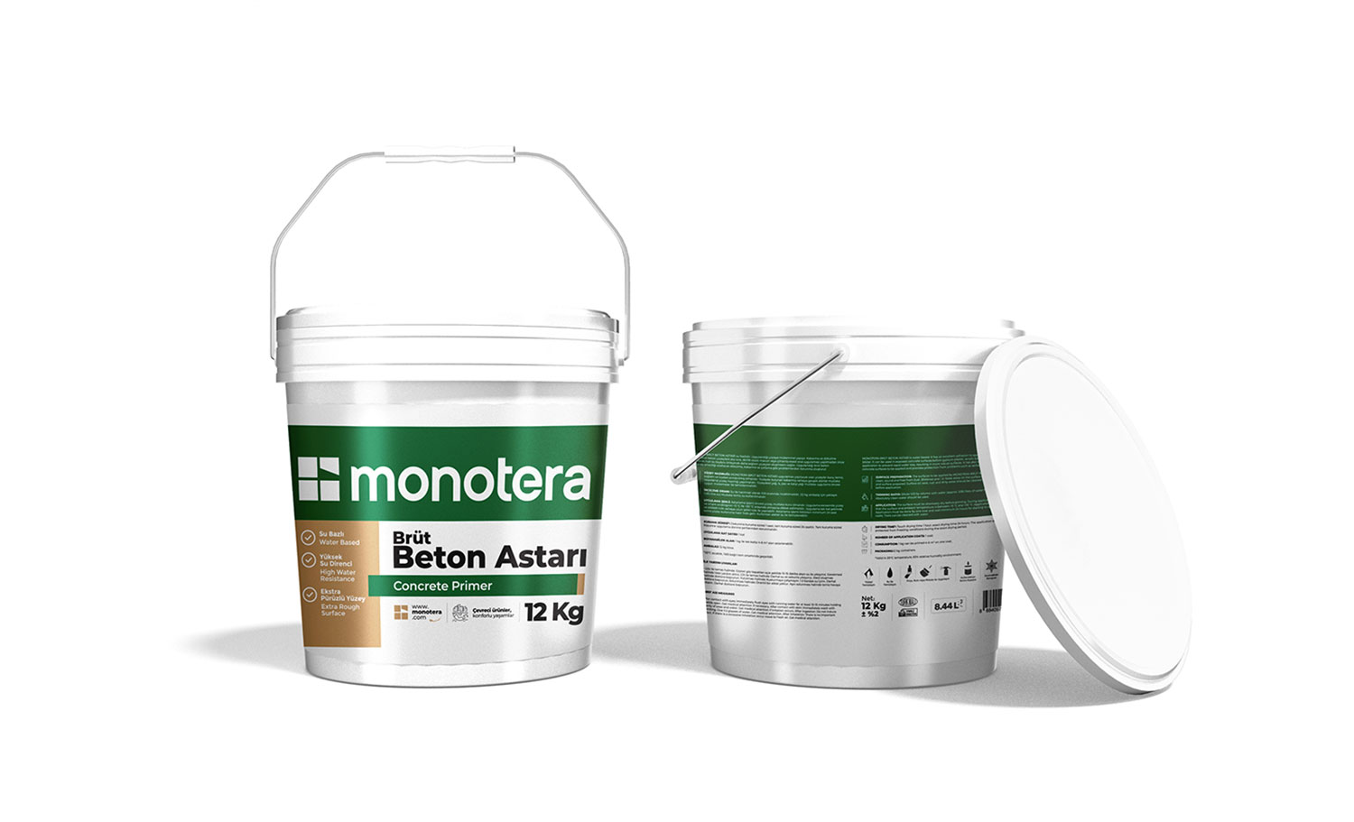 Monotera Brüt Beton Astarı Plastik Ambalaj Tasarımı | Plastik Ambalaj Tasarımları